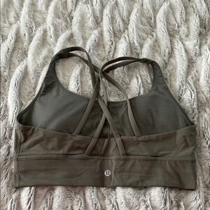 lululemon athletica Olive Green Crisscross Sports Bra